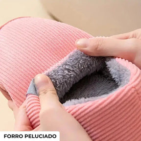 Pantufa Feminina Peluciada Antiderrapante - [BRINDE 2 Pares de Meias Aveludadas]